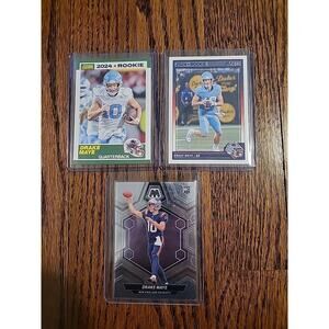 2024 Drake Maye Rookie Card Lot (3) Cards New England Patriots Football Score
